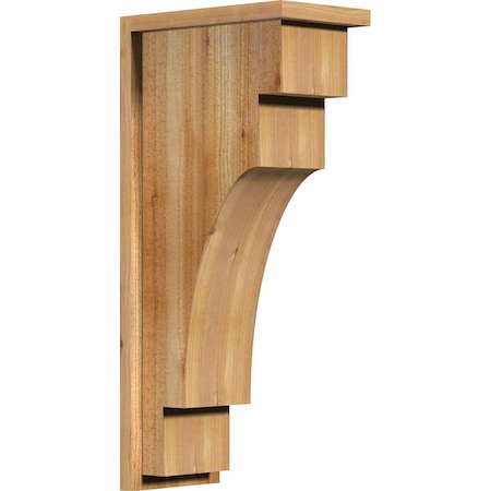 Ekena Millwork Mediterranean Rough Sawn Corbel w/Backplate, Western Red Cedar, 8"W x 14"D x 30"H COR08X14X30MED01RWR